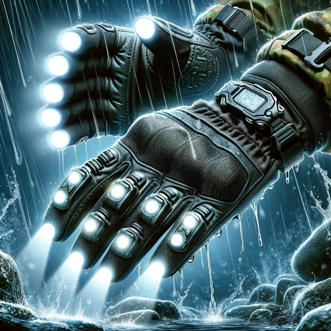 Practical Brilliance: LED Gloves with Waterproof Lights - Babylon