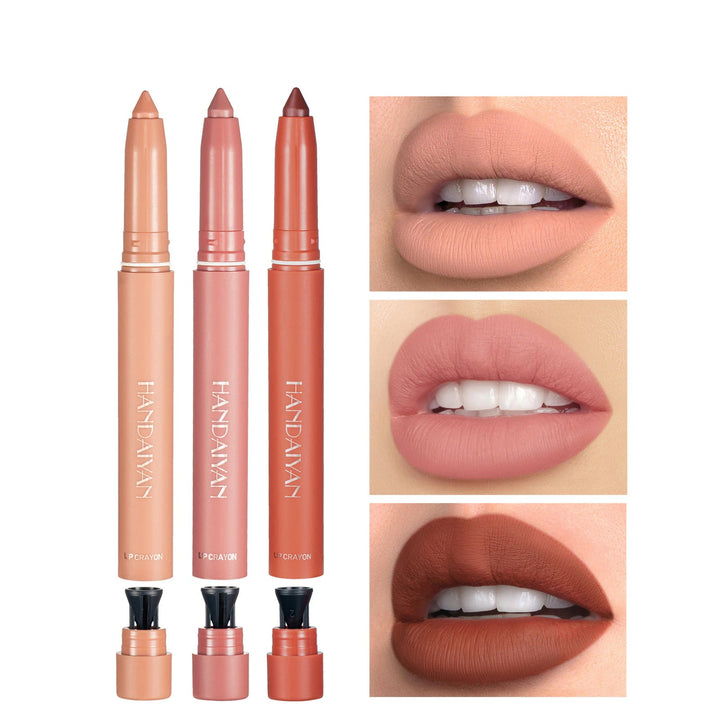 Buy - 12-Color Matte Lipstick Pen Set - Nude and Pink, Waterproof, Long-Lasting Lip Gloss and Lip Liner Combo - Babylon