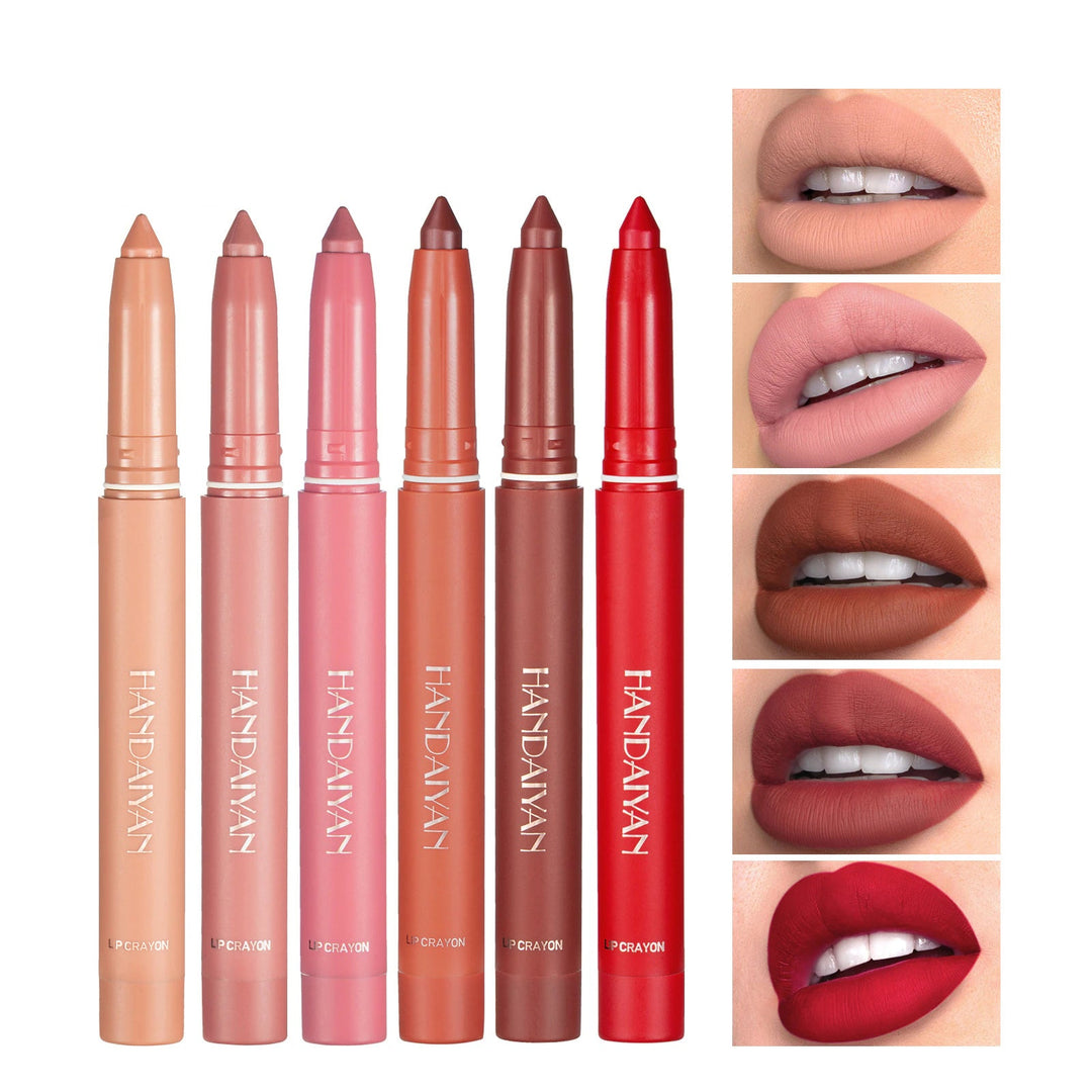 Buy - 12-Color Matte Lipstick Pen Set - Nude and Pink, Waterproof, Long-Lasting Lip Gloss and Lip Liner Combo - Babylon