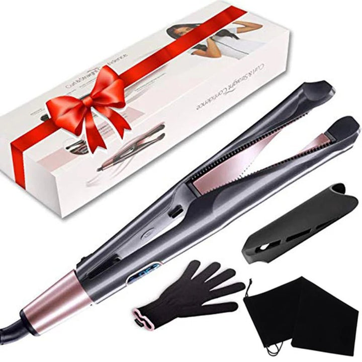 Buy - 2 - in - 1 Pro Twist Hair Straightener and Curler: Advanced Negative Ion, Fast Heating Styling Iron - Babylon