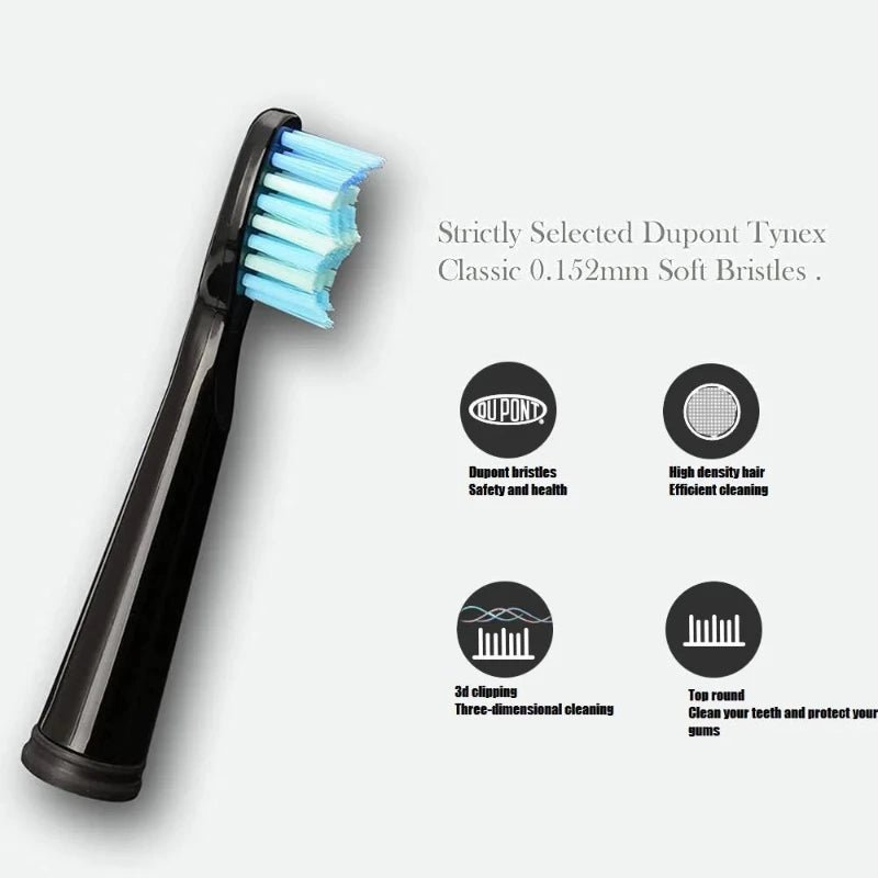 4/8/12/16 Pcs Dupont Bristle Replacement Heads for Seago & Fairywill Electric Toothbrush - Babylon