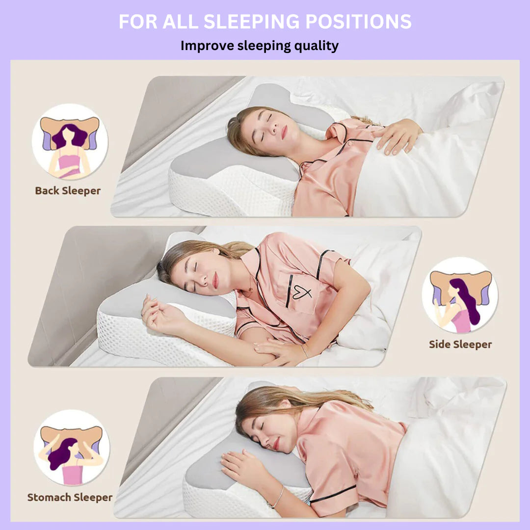 Best Orthopedic Cervical Pillow: Memory Foam Butterfly-Shaped for Neck Support - Ideal for Sleeping