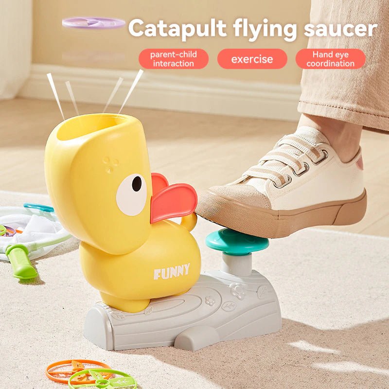 Buy - Air Rocket Launcher Toy Outdoor Soaring Rocket Flying Disc Flying Saucer Foot Launcher Kids Jump Sport Games Toys for Children - Babylon