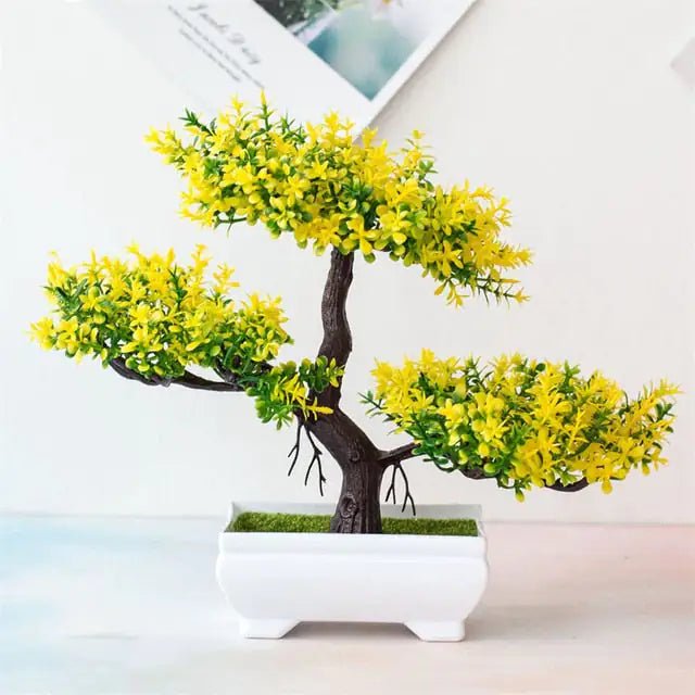 Buy - Artificial Pine Bonsai Tree Small Potted Fake Plant for Home Decor - Babylon