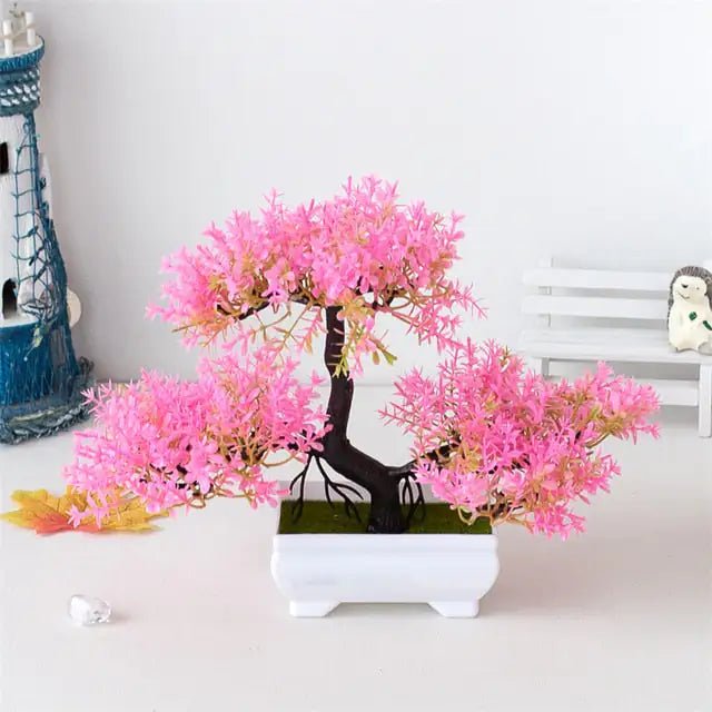 Buy - Artificial Pine Bonsai Tree Small Potted Fake Plant for Home Decor - Babylon