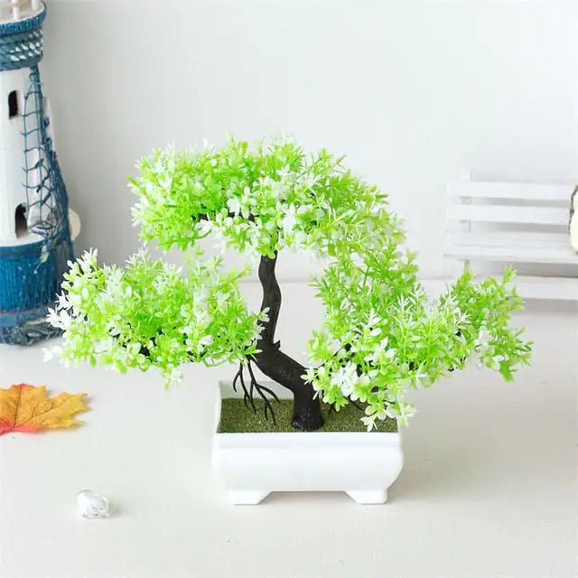 Buy - Artificial Pine Bonsai Tree Small Potted Fake Plant for Home Decor - Babylon