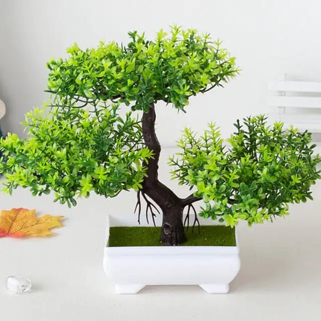 Buy - Artificial Pine Bonsai Tree Small Potted Fake Plant for Home Decor - Babylon