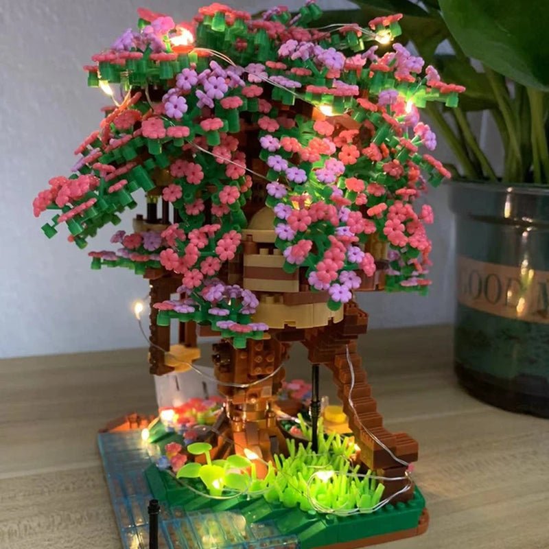 Buy - Blossoming Sakura Tree House - 2138 - Piece City Street View Building Block Set for Children's Gifts - Babylon