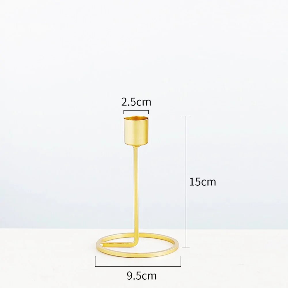 Buy - Gold Metal Candle Holders: Elegant Wedding & Party Decor - Babylon