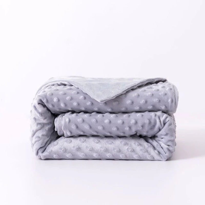 Gray Velvet Weighted Blanket Cover, Soft Breathable Duvet, Zip Bubble Quilt, Comfortable Heavy Blanket Cover - Babylon