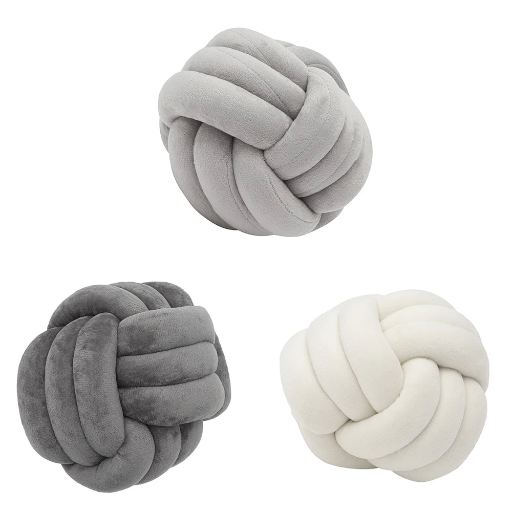 Buy - Handmade Knot Ball Cushion - 7.9" Soft Plush Bedroom Decor - Babylon