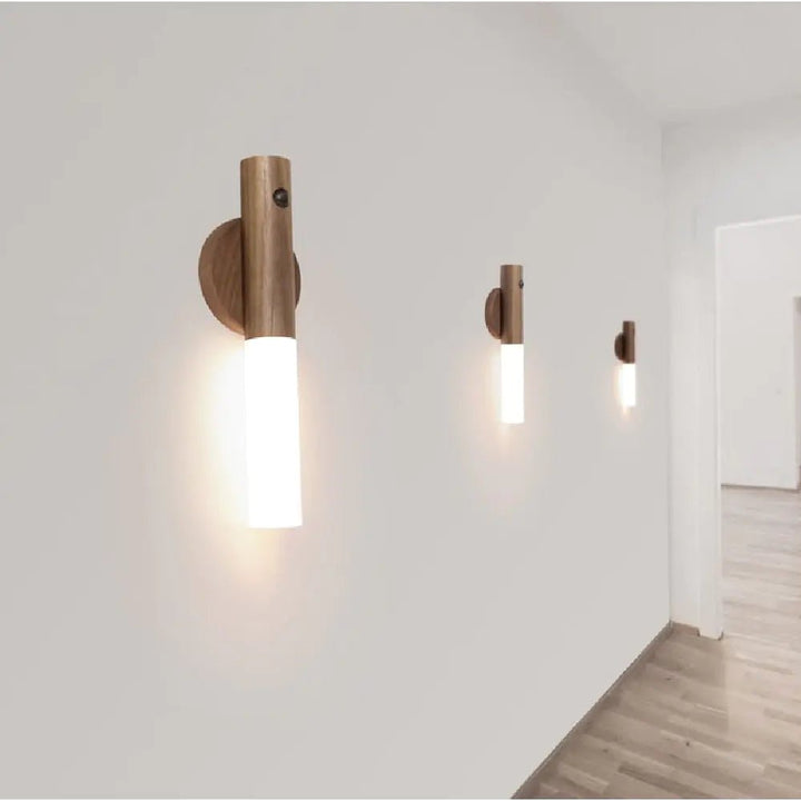 Buy - LED USB Wireless Wood Stick Night Light Warm Motion Sensor Wall Lamp Magnetic Corridor Cabinet Wardrobe Light Decor Home Light - Babylon