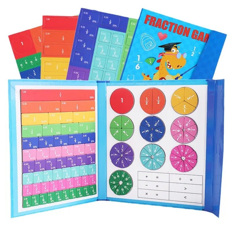 Buy - Montessori Magnetic Fraction Wooden Book - Educational Math Toy for Kids, Arithmetic Teaching Aids, Ideal Christmas Gift - Babylon