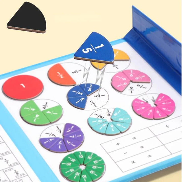 Buy - Montessori Magnetic Fraction Wooden Book - Educational Math Toy for Kids, Arithmetic Teaching Aids, Ideal Christmas Gift - Babylon
