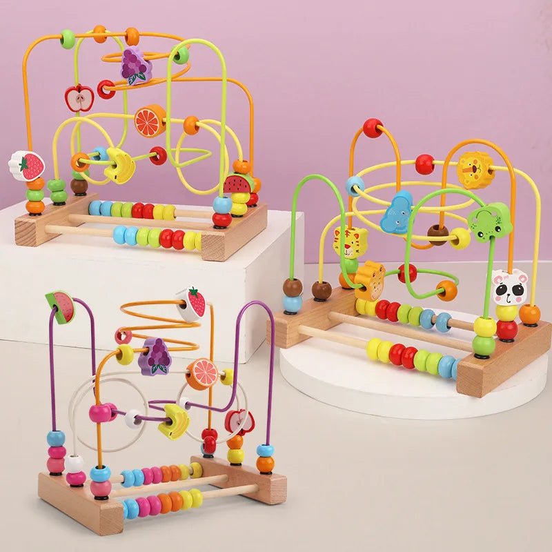 Montessori Wooden Maze Abacus Toy - Educational Learning Puzzle for Kids - Babylon