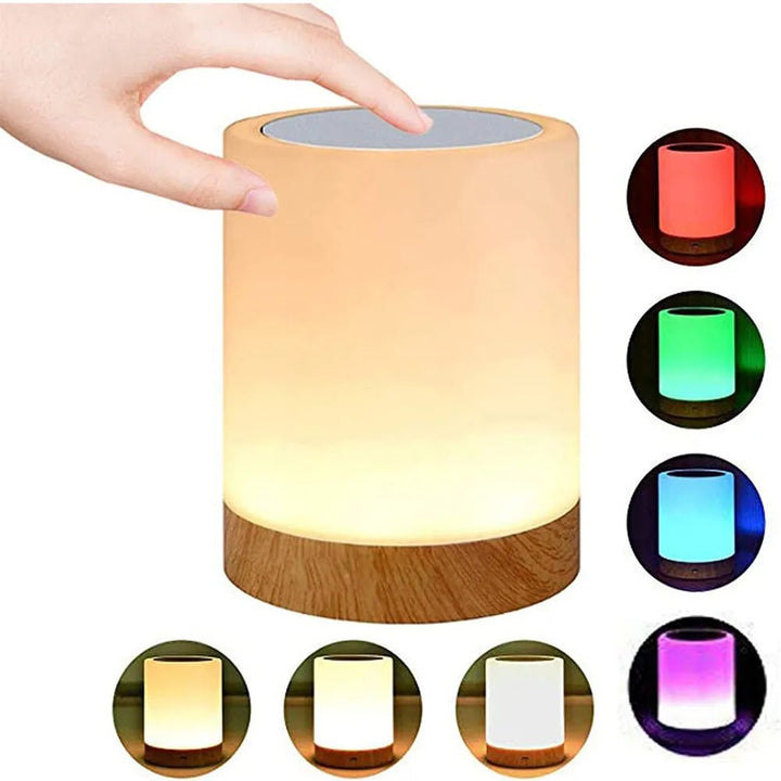 Buy - Night Light Touch Sensor Lamp Bedside Table Lamp for Kids Bedroom Rechargeable Dimmable Warm White Light RGB Color Changing - Babylon