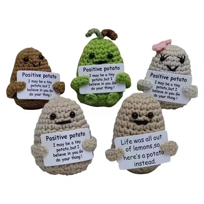 Positive Energy Potato Plush – Handmade Mini Wool Doll with Card, Perfect Gift & Decor - Babylon