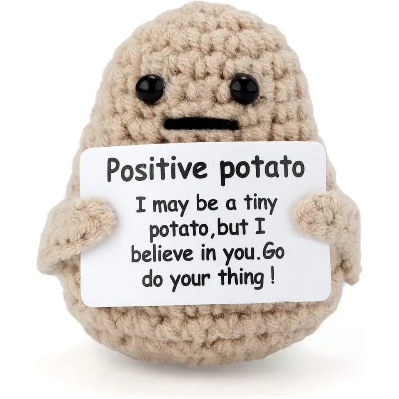 Positive Energy Potato Plush – Handmade Mini Wool Doll with Card, Perfect Gift & Decor - Babylon