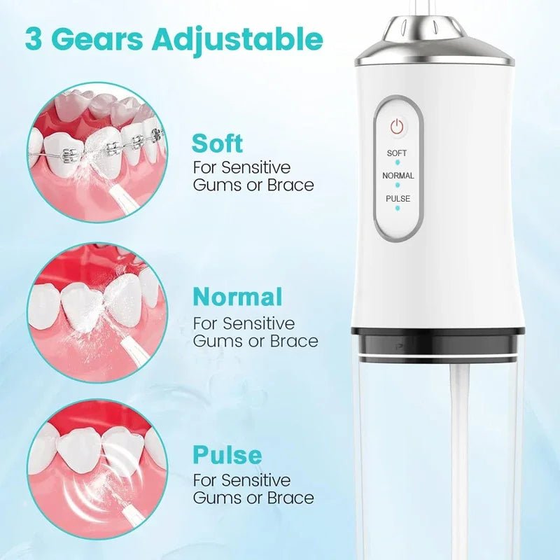 Buy - Ultimate Portable Dental Water Flosser: USB Rechargeable, 4 Tips, 220ml - Babylon