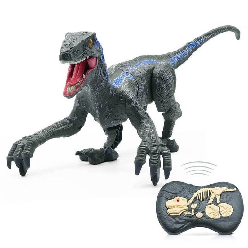 Ultimate Remote Control Dinosaur - Electric Walking Velociraptor with LED Lights and Roaring Sounds for Kids - Babylon