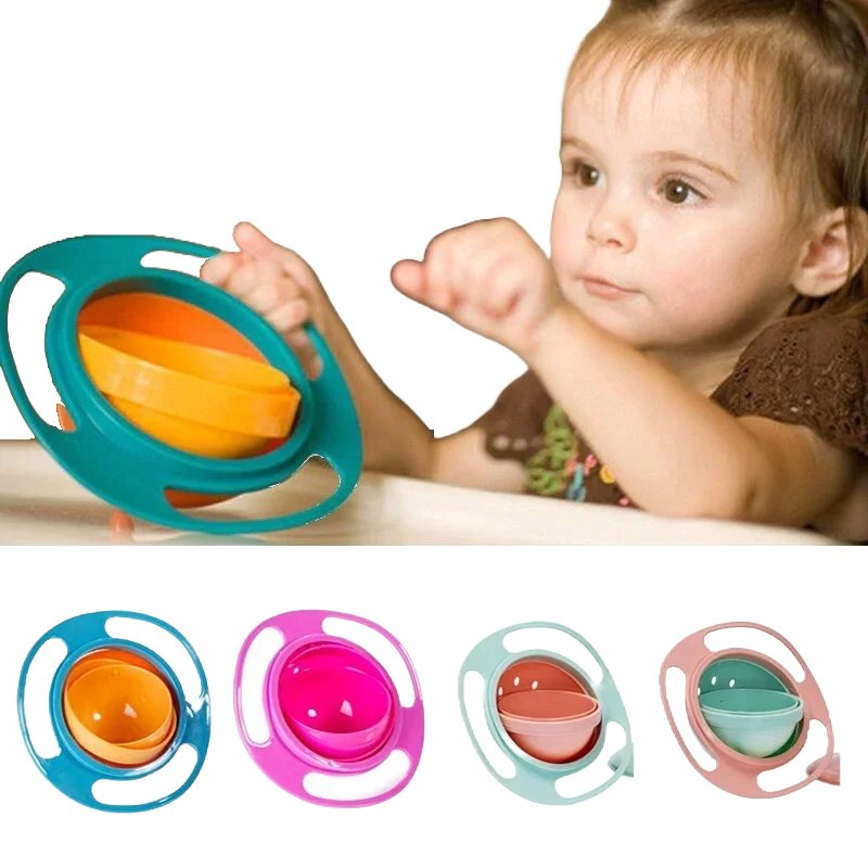 Buy - Universal Gyro Bowl Children Rotary Balance Novelty Gyro 360 Rotate Spill Proof Feeding Dishes Baby Training Rotary Balance Toy - Babylon